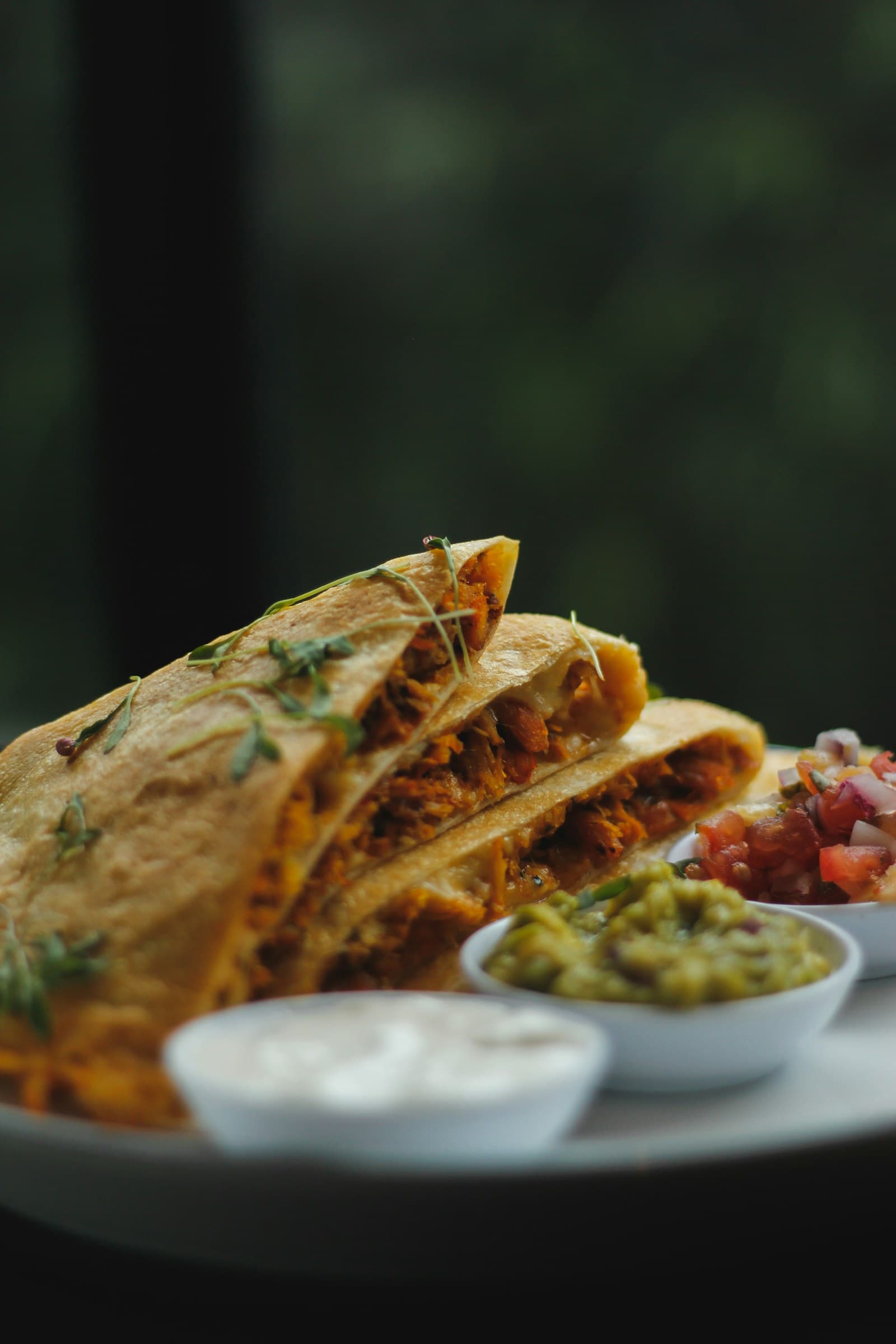 Photo of a crisp quesadilla